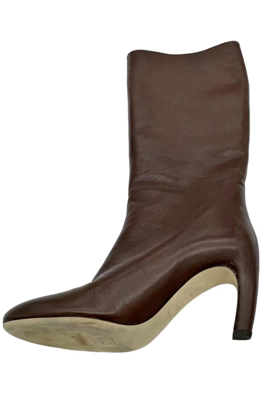 Tory Burch Women's Pointed Toe High Heel Boots Brown - Medium